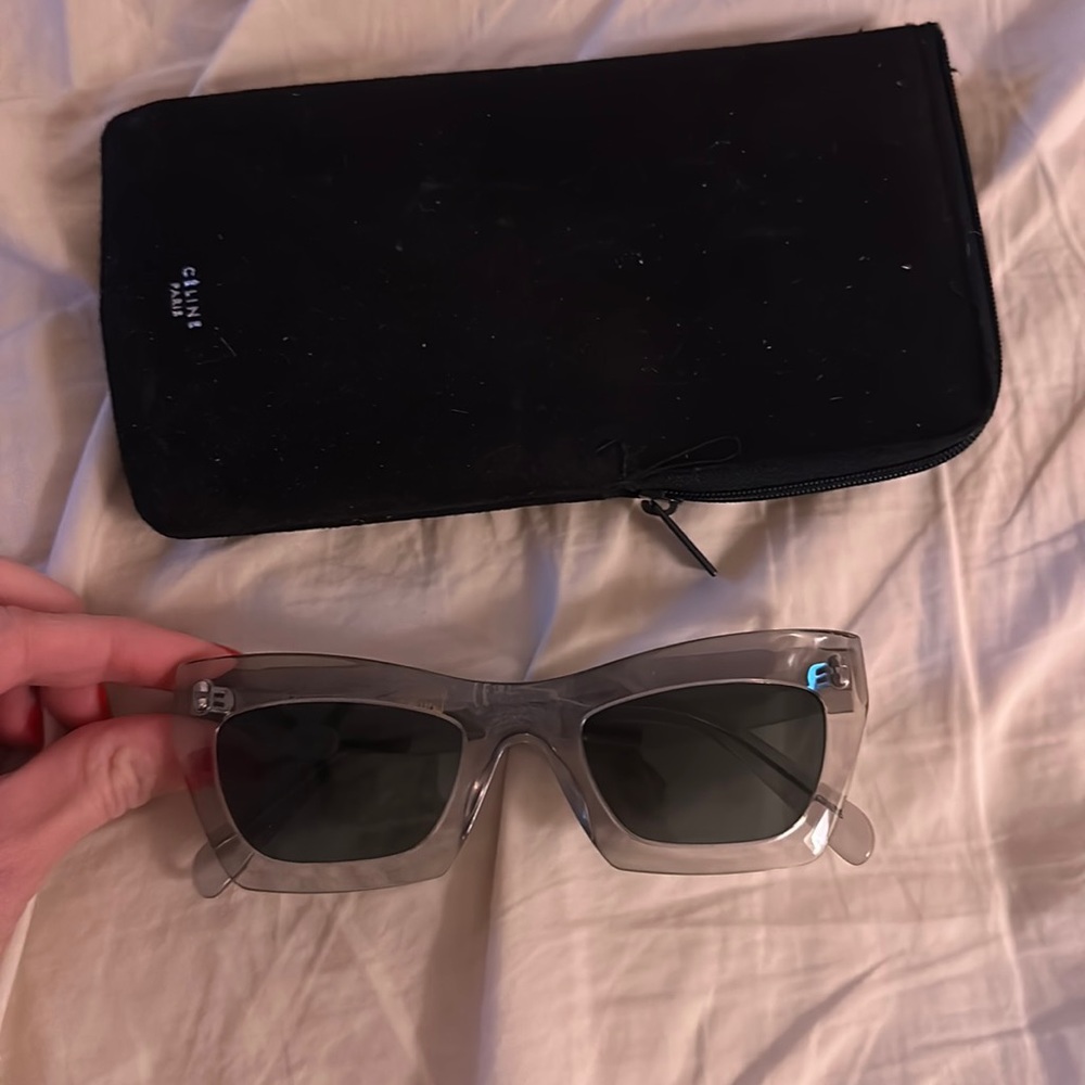 clear celine cat eye sunglasses